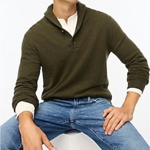 J Crew Factory Men’s Shawl-collar sweater in supersoft lambswool blend (Small)